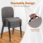 CLATINA Waiting Room Chairs Fabric Stackable Chair Metal Frame with Lumbar Support and Thickened Seat Cushion for Waiting Conference Room Guest Chairs 1 Pack…