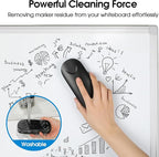 MaxGear Dry Erase Eraser, Magnetic Whiteboard Eraser for Glass Board, Dry Erase Board, Dry Erase Board, Chalkboard Wiper with Built-in Magnet, Teacher Supplies for School, Office, Home, Black, 2 Pack