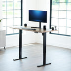 VIVO Electric 60 x 30 in Standing Desk, Memory Height Adjustment, 1B Series, Reclaimed Wood Top Black Frame, DESK-KIT-1B6P-30
