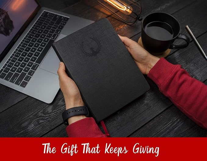 The Phoenix Journal - Best Daily Goal Planner, Organizer, & Calendar for Goal Setting, Gratitude, Happiness, & Productivity - Vision Board & Habit Tracking - 12 Weeks, Undated, Hardcover (Classic)