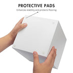 Matte White Square Small Trash Can, 2 Gallons / 7.5L Garbage Can, Waste Basket for Home, Bathrooms, Office, Under Desk, Bedroom, Laundry Room, Kitchen, Kids Room, and Dorm