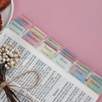 UPAFEXXI-Laminated Bible Tabs with Book Summaries(Gold Foil Embossed Lettering), Bible Tabs for Women and Men, Reposition Large Print Stickers, Easy to Read, 80Chapters Labels for Easy Navigation