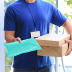 Poly Bubble Mailers 4x8 Padded Envelopes #000 50pcs, Self Seal Shipping Envelopes Padded Packaging for Small Business (Teal)