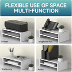 FITUEYES Monitor Stand - 2 Tier Computer Monitor Riser Shelf, Wood Desktop Stand for Laptop Computer Screen, Desk Organization, Office Supplies