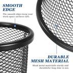 Tamaki Pen Holder Cup for Desk, Wire Mesh Pencil Cup Holder for Desk Office Pen Organizer (Black)