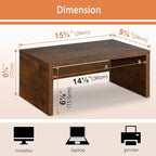 TEAMIX Higher Monitor Stand Riser-6.7 inch, Monitor Riser with Storage for Desk Small Monitor Stand TV/Screen/PC/Laptop Riser Computer Stand Desktop Shelf