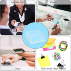 Clear Acrylic Sticky Note Holder Desk Organizer, 3.94" x 3.94" x 1.77" Memo Dispenser for Office Home School Post Bank Accessories(DP005)