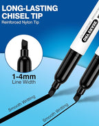 SFAIH Dry Erase Markers Chisel Tip Bulk, 144 Pack Black White Board Markers, Versatile Lines, Low Odor, 1s Quickly Dry, Perfect for School Supplies and Office