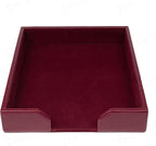 Dacasso Burgundy Bonded Leather Luxury Letter Tray Holder & Paper Organizer for Desk - Executive Desk Decor & Office Organization Essential