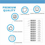 Address Labels, JIQEZNL Premium 1" x 2-5/8" Mailing Labels for Envelopes, 1800 Address Label Sticker Paper for Laser/Ink Jet Printer, White Blank Printable Sticker Labels 30 Per Sheet 8.5"×11"