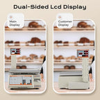 Bonvoisin Label Printing Scale 66lbs Capacity Price Computing Scale Pole Display with Label and Receipt Printer Commercial Barcode Scale for Retail Store, Supermarket and Farm