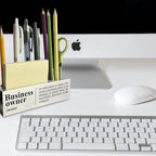 New Business Owner Definition, Business Owner Gifts for Women, Men, Boss Desk Decor Stainless Steel Pen Pencil Holders WCC52