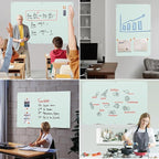TSJ OFFICE Glass Dry-Erase Board - 72 x 48 Inches (6' X 4') Wall Mounted Glass Magnetic Whiteboard, Extra Large Frameless White Board for Office, Home & School