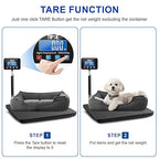 Digital Shipping Postal Scale 440lb/0.5oz Accuracy! Lightweight Carbon Fibre Commercial Weight Scale for Package, Small Business, Mail, Warehouse, Home, Luggage, Battery&Charging Cable Included