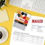 Fastnotes MAILED Self-Inking Rubber Stamp by COLOP - Great for Office Documents, Notary, Warehouse, Accounting Paperwork, Business, and Legal Documentation - Red Ink (MAILED- Red)