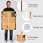 10 Pack Trifold Poster Board, IKAYAS 24" X 36" Single sided White Tri-fold Poster Boards, Science Fair Display Boards Posterboard Foamboard for Mounting, Art, Display, Projects Classroom Supplies