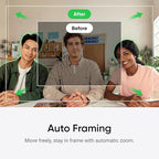 Insta360 Link 2C Tripod Bundle - 4K Webcam for PC/Mac, 1/2" Sensor, Auto Framing, HDR, AI Noise-Canceling Mic, Gesture Control for Streaming, Video Calls, Gaming, Works with Zoom, Teams, Twitch & More