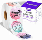 2''2'' Flower Thermal Sticker Labels, 500 Self-Adhesive Direct Thermal Labels/1 Roll, Multi-Purpose for DIY Logo Design, Name Tag, QR Code, Nebula