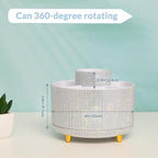 SKYDUE 360 Degree Rotating Desk Organizer, Shining Dual-Purpose Rhinestone Pencil Pen Holder, Rotating Desk Pen Organizer with 5 Slots, Rhinestone Pencil Cup for Office, School, Home