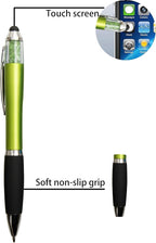 MiSiBao Stylus Pens for Touch Screens Ballpoint Pens Black Ink 1.0mm Medium Point with Crystals and Comfort Grip (8 Count+3 Refills)