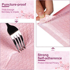 Poly Bubble Mailers 4x8 Padded Envelopes #000 50pcs, Self Seal Shipping Envelopes Padded Packaging for Small Business (Pink)