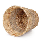 YANGQIHOME Wicker Trash Can with Lid - Water Hyacinth & Seagrass Garbage Can - Handwoven Wicker Waste Basket for Bathroom, Bedroom, Office, Living Room, Laundry Room - 3.8 Gallon