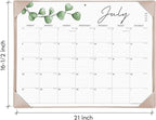 Cabbrix Desk Calendar 2025-2026 with Desktop Mat, Large Desk Pad Calendar 21" x 16-1/2" July 2025 to December 2026, Desk Blotter Calendar for Home School and Office, Apricot