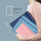 POPRUN Weekly Planner 2026 Calendar (Pocket 4'' x 6.25'') 12 Months Notebook with Horizontal Layout, Leather Hardcover, Inner Pocket, 100GSM Thick Paper, Pen Holder TJ - Soft Pink