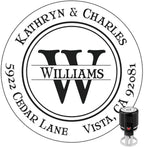 Custom Address Stamp - Self Inking Personalized Rubber Stamp for Mailing Envelopes, Packages, Wedding Invites & Business Mail (Round)