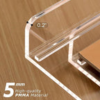 SANRUI 2 Tier Acrylic Stackable Paper Letter Tray, Vertical A4 File Desk Organizer and Accessories Sorter Tray, Clear Workspace Office Supplies Organizers, 12inx9.25inx3.42in