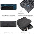 Wireless Bluetooth Keyboard, Universal Multi-Device Keyboard with Number Pad and Media Hotkeys, USB + Dual BT Connection, Ergonomic Design Slim for Windows Computer/Laptop/Tablet
