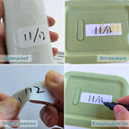 CATIFLIN 600 Blank Removable Freezer Label Stickers, 1”x3” Waterproof Adhesive Paper Tags with Perforation, Easy to Write & Peel for Food Jars, Bottles, Containers, Refrigerator, Storage