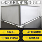 OBEX Privacy Screen & Office Panel Extender for Office Cubicles, Polycarbonate Desk Privacy Panel & Divider for Office Cubicle, 24" x 60", White