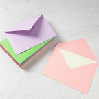 A7 Colorful Envelopes and Blank Cards 24 Pieces A7 Envelopes and 24 Pieces 5x7 Cream Color Flat Cards for Weddings, Invitations, Birthday, Baby Shower (Cream/Multicolor)