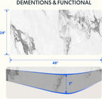 FLEXISPOT EN1 Whole-Piece Standing Desk 48 x 24 Inches Height Adjustable Electric Desk Sit Stand Desk Home Office Desks (Black Frame + Marble Gray Top, 2 Packages)