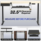 VIVO Large Height Adjustable Under Desk Keyboard Tray, C-clamp Mount System, 27 (33 Including Clamps) x 11 inch Slide-Out Platform Computer Drawer for Typing, White, MOUNT-KB05HW