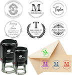 EAQ Custom Stamp Self Inking Return Address Stamp, Personalized Stamp with Text Logo | Business Logo Stamp | Address Stamp | Wedding Stamp