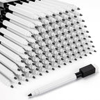 100 Pcs Black Magnetic Dry Erase Markers with Eraser Cap, White Board Mini Dry erase Markers Bulk, Fine Point Tip Student White Board Markers for Teachers Office School Supplies