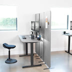 VIVO Freestanding 72 x 66 inch Privacy Panel, Cubicle Divider, Acoustic Wall Partition, x3 24 inch Panels, Gray, PP-3-T072G