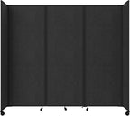 Versare Room Divider 360 Portable Wall Partition | Folding Panels | Large Freestanding Divider | Locking Wheels | Temporary Room Separator