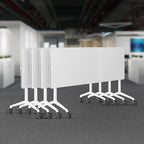 Folding Conference Room Tables 6 Pack, Foldable Modern Mobile Meeting Table Desk Training Table 6FT Large Rolling OfficeTable for Conference Training Classroom (4, 55" * 23.6" * 29.5")