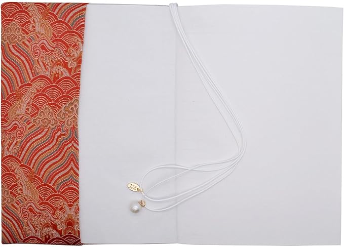 BLBMH A5 Book Covers with Bookmarks Adjustable Fabric Paperbacks Book Cover for Privacy Hardcover Softcover Novels Notebook Protector Fit for 5.5x8.3 inch - Chinese Red