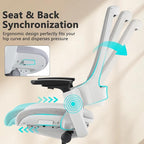 CLATINA Office Chair Swivel Executive Chair, Adjustable Ergonomic Computer Chair with 3D Armrest and Lumbar Support, Mesh Backrest Task Chair for Home Office Conference Room Studio, 2 Pack