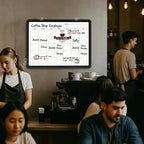 VUSIGN Monthly Dry Erase Calendar Whiteboard for Wall, 16" X 12" Double-Sided Board, Hanging Whiteboard Dry Erase for Office, Desk, Kitchen, Dorm, Black