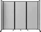 Versare Room Divider 360 Portable Wall Partition | Folding Panels | Large Freestanding Divider | Locking Wheels | Temporary Room Separator