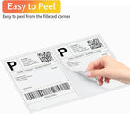 Coopaty Half Sheet Shipping Labels 8.5" x 5.5" Sticker Labels for Laser & Ink Jet Printers, 2 Per Page Self Adhesive Mailing Labels for Packages (8000 Labels)