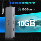 Docking Station for MacBook Pro/MacBook Air M1 2020 2019 2018 13" 15" 16", USB C Docking Station Dual Monitor, USB C Hub with 3 * 10Gbps USB Port, 100W PD Charging