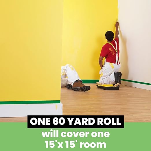 Green Painters Tape Multi-Surface Masking Tape 0.94 inch x 60 Yard, Indoor and Outdoor Painting Tape, Residue Free Easy Removal with Sharp Lines, Paint Tape for Walls, Auto, Home, 36Rolls