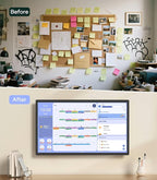 Digital Calendar+ 2: 32 Inch Wall Touch Screen Chore Chart Customize Dashboard Smart Electronic Calendar for Family Schedules Meal Planner Supports All Google Play Apps Wall Mount Black