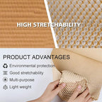 Honeycomb Packing Paper Wrap 15"x400' Sustainable Alternative to Bubble Cushioning Wrap Packing paper for Moving/shipping/packing Roll with 20 Fragile Sticker Biodegradable & Fully Recylable